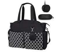 comeder Nappy Changing Bags, Multifunctional Nappy Tote Bag for Mom and Dad, Large Capacity Waterproof Baby Changing Bags with Pacifier Bag for Diaper All Baby Accessories (Black)