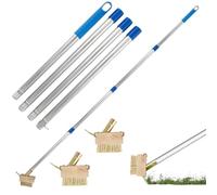 comeder Patio Weed Wire Brush with 160cm/63in Long Handle & 2 Replacement Heads, Block Paving Cleaner Garden Weed Scraper Brush Remover Tool for Cleaning Moss, Grout, Garage, Swimming Pool