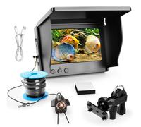 comeder Underwater Fishing Camera, 5000mAh Battery Fish Finder Camera Waterproof with 4.3 Inch IPS Display and 20M Cable, 220° Wide Angle Night Vision for Ice, River and Boat Fishing (20M)