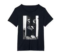 Comedian Norman Wisdom As Milkman in London 1972 T-Shirt, Women's Plus, Black, 2X