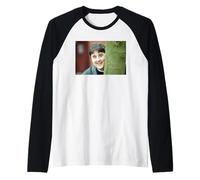 Comedian Peter Kay Peeping from Behind Tree Phoenix Nights Raglan Baseball Tee