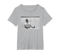 Comedian Spike Milligan Squash The Goon Show 1979 T-Shirt, Women's Plus, Heather Grey, 1X
