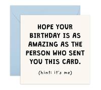 Comedic Birthday Card - ' Person Who Sent This Card' - Gifts for Friends, Coworkers, Colleagues, Brother, Sister, Cousin, Family, and Partner - Comes with Fun Stickers