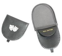 Comedy and Tragedy Black Leather Coin Purse - Compact Wallet with 2 Compartments 663