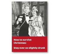 Comedy Card Company Funny Christmas Card for Men/Women - General Humour Male/Female Card - Stay Slightly Drunk - Eco-Friendly