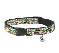 Comedy Central Cat Collar, Breakaway Collar with Bell, South Park Boys Expressions Stacked, 8.5 to 12 Inches 0.5 Inch Wide