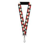 Comedy Central Lanyard, South Park Cartman Flip Poses Black, Elastic, Multi-color, 44" x 1"