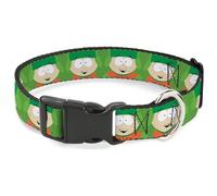 Comedy Central Pet Collar, Dog Collar Plastic Buckle, South Park Kyle Expressions Greens, 20 to 31 Inches 1.5 Inch Wide