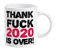 Comedy Corona covid-19 Joke Mug - Thanks fk 2020 is Over! - Funny Mug, Ceramic, 250ml