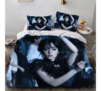 Comedy Movies Children's Bed Linen, 135 x 200 cm, 3D Horror Girl Duvet Cover with 1 Pillowcase, Microfibre Bed Linen Set for Children, Girls (A3, 200 x 200 cm + 75 x 50 cm)