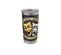 Comedy Tragedy Theater Masks Drama Design Stainless Steel Insulated Tumbler