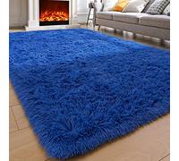 Comeet Soft Living Room Area Rug for Bedroom, No Slip Plush Fluffy Rugs-Fuzzy Comfy Rug, Indoor Floor Rug Shaggy Plush Carpets for Kids Girls Boys Dorm Nursery, 4x6 Navy Blue