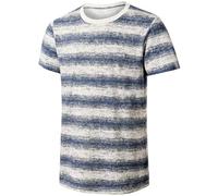 comefohome Mens T-Shirts UK Stripe Cotton Crewneck Fashion Tee Tops Hipster Loose Fit Hip Hop Cool Short Sleeve Casual T Shirts Blue 3XL
