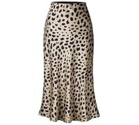 comefohome Womens Leopard Print Skirt Long Maxi Elasticated Waist Ladies Skirts Leopard XL