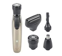 ComeHome Unisex-Adults 4-in-1 Rechargeable Lithium-Ion, 500mAh Black White Minimalist Eyebrow, Nose, Ear & Facial Hair Trimmer