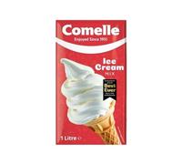 Comelle Ice Cream Mix Vanilla Soft Serve 1L, Instant Ready to Freeze UHT Long Life Dairy Skimmed Milk for Sundea Mouse Dessert Shake with Welari Thank You Card | (1 Pack)