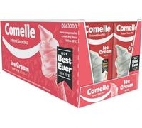 Comelle Vanilla Ice Cream Mix - 12 x 1 Litre Pack | Ready-to-Use Creamy Soft Serve Mix | Premium Vanilla Dessert Base