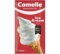 Comelle Vanilla Ice Cream Mix - 6 x 1 Litre Pack | Ready-to-Use Creamy Soft Serve Mix | Premium Vanilla Dessert Base for Ice Cream Machines