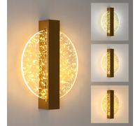 COMELY 12W LED Wall Light, Modern LED Wall Lamp, 3000K/4500K/6500K, Gold COMELY Gold
