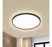 COMELY 18W LED Ceiling Lights, Ø 23cm Round Black Ceiling Lights, IP44, 4500K COMELY Black
