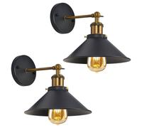 COMELY 2 Pack Vintage Black Wall Lights, Adjustable Industrial Wall Lights COMELY Multicolor