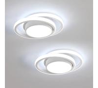 COMELY 2 x LED Ceiling Lights, 36W White Round LED Ceiling Light, Cool White COMELY White