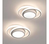 COMELY 2 x Round LED Ceiling Light 36W, Modern Ceiling Lights, White COMELY White