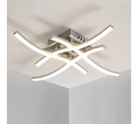 COMELY 24W Elegant Curved Ceiling Lights, Neutral White Light 4000K, Silver COMELY Silver