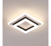 Comely 24W LED Ceiling Lights, Modern Square Acrylic Ceiling Lamp, White LED Ceiling Light Fixture for Bedroom, Living Room, Kitchen, Hallway, Natural Light 4500K