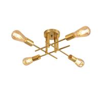COMELY 4-Light Industrial Ceiling Lights, Vintage Gold Chandelier, E27 Base COMELY Gold