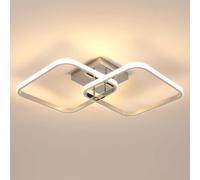 COMELY 42W Modern Square Aluminum LED Ceiling Lights, Warm White 3000K in Silver COMELY Silver