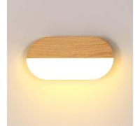 COMELY 7W Wooden Indoor Wall Lights, Modern Acrylic Wall Lights Design in Walnut COMELY Walnut