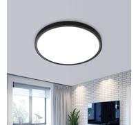 COMELY Bathroom Ceiling Light, 24W Dome Modern Flush Ceiling Light, Ø30CM, IP54 in Black COMELY Black