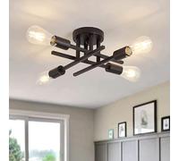 Comely Black Sputnik Ceiling Light, 4-Light E27 Industrial Ceiling Lamp