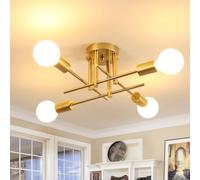 Comely Ceiling Light, 4 Lights Chandelier Ceiling Lamp Living Room (Gold)