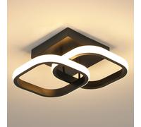 COMELY Ceiling Light Square Modern LED, Small Ceiling Lamp, 22W, 3000K, Black COMELY Black