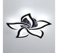 Comely Ceiling Lights Bedroom, LED Ceiling Lights 60W 6750LM, Cool White 6500K, Acrylic Petal Design Mordern Ceiling Lighting for Living Room Bedroom, Black (Dia 60cm)