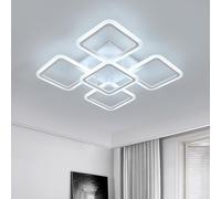 Comely Ceiling Lights LED, 70W Ceiling Lamp LED Fixture, Dining Room Lights Ceiling, Squares White Chandeliers for Living Room Bedroom Dining Room, 6500K Cool White Light