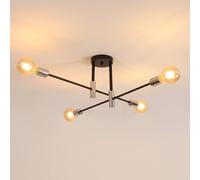 COMELY Ceiling Lights Vintage, 4 Lights Sputnik Ceiling Lights, E27 Base in Black COMELY Black