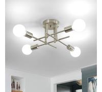 Comely Chandelier Living Room 4 Light Modern Sputnik Ceiling Light (Nickel)