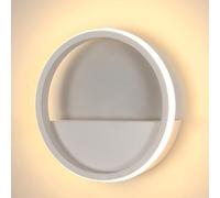Comely Comfortable Round LED Wall Lamp 12W Warm White 3000K Indoor Aluminum Wall Lamp Outdoor Light Ø 20cm Modern Design for Living Room Hallway Bed