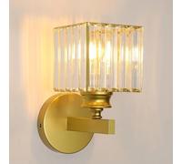 Comely Crystal Ceiling Light, E27 Golden Indoor Morden Wall Lamp