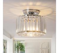 COMELY Crystal Ceiling Light, Modern Semi Flush Mount Ceiling Lamp in Silver COMELY Silver