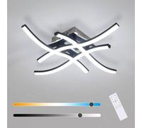 COMELY Dimmable LED Ceiling Light, 28W Curved Black Ceiling Lights COMELY Black