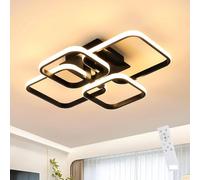 COMELY Dimmable LED Ceiling Light, 48W Ceiling Lights with 4 Squares, Black COMELY Black