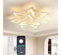 COMELY Dimmable LED Ceiling Light, Modern Petal LED Ceiling Lamp, 84W in White COMELY White