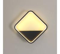 COMELY Indoor Wall Light, 20W Modern Square Acrylic Wall Lights, 3000K, Black COMELY Black