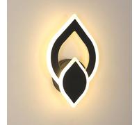 COMELY Indoor Wall Lights, 16W Modern Black Wall Lights, Warm White COMELY Black