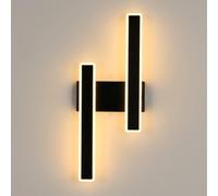 COMELY Indoor Wall Lights, 32W Modern Acrylic Long Wall Lights in Black COMELY Black