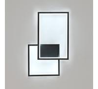COMELY Indoor Wall Lights, 34W Modern Creative Square Wall Lights, 6500K, Black COMELY Black